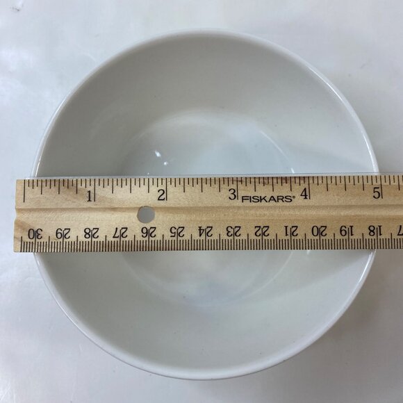 White Ceramic 5" Diameter Ingredient Bowl Simple Design - Picture 6 of 7